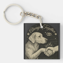 常に一緒に» ヴィンテージ犬の友情 キーホルダー