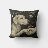 常に一緒に» ヴィンテージ犬の友情 クッション (正面)