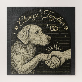 常に一緒に» ヴィンテージ犬の友情 ジグソーパズル