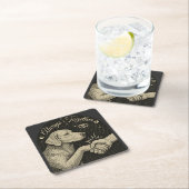 常に一緒に» ヴィンテージ犬の友情 スクエアペーパーコースター (インサイチュ)