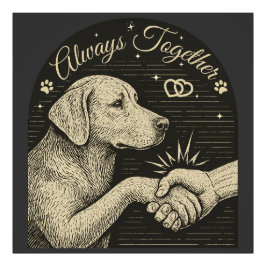 常に一緒に» ヴィンテージ犬の友情 フォトプリント           
