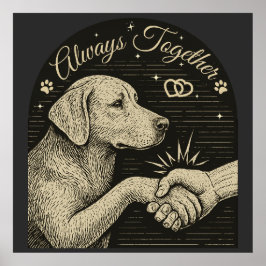 常に一緒に» ヴィンテージ犬の友情 ポスター