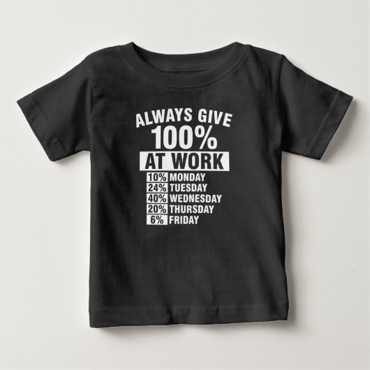 常に与えワークシャツで100% ベビーTシャツ (正面)