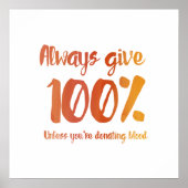 常に与え100% ポスター (正面)