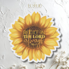 常に主に喜ぶ – ひまわり シール