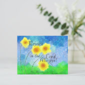 常に主を喜べ、フィリピ書4:4 ポストカード (スタンド正面)