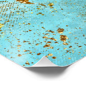 常に人魚になる – 金ゴールドグリッター人魚のビジョン ポスター (コーナー)