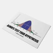 常に仮説をテストするベル曲線のギークアドバイス ドアマット (アングル)