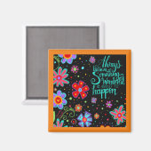 常に何信じか素晴らしいフローラトレンディー マグネット (正面/裏面)