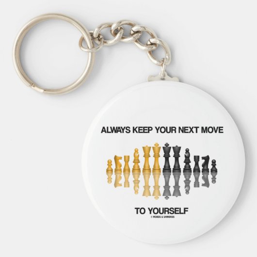 常に保自分のチェスユーモアに次の動き キーホルダー (正面)