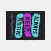 常に保自死前向き防止認識度 フリースブランケット (正面(横))