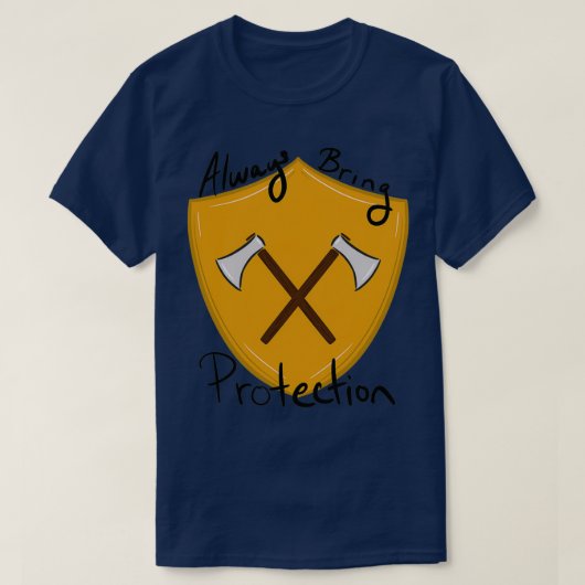 常に保護を金ゴールド Tシャツ (デザイン正面)