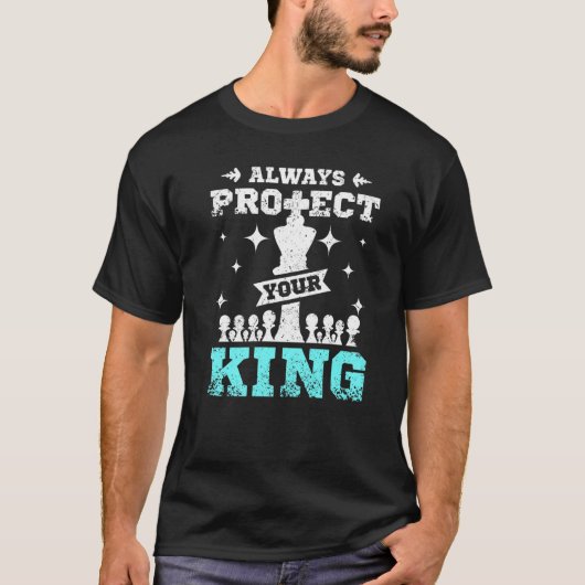 常に保護キングチェスのプレミアム Tシャツ (正面)