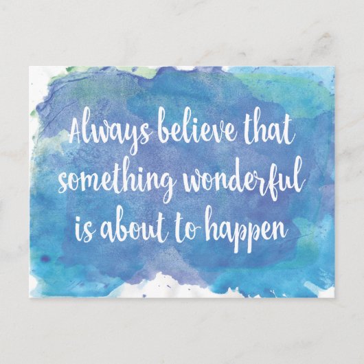 常に信じ素晴らしいこと ポストカード (正面)