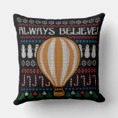 常に信じ醜いクリスマスセーター枕 クッション (裏面)