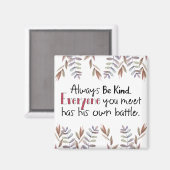 常に優しい感動的引用文 マグネット (正面/裏面)