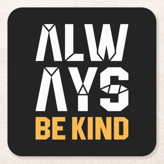 常に優しい スクエアペーパーコースター (正面)