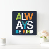 常に優しい スクエア壁時計 (ホーム)