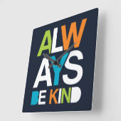 常に優しい スクエア壁時計 (傾斜)