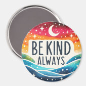 常に優しい」磁前向き石感動的 マグネット (正面/裏面)