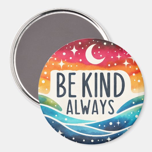 常に優しい」磁前向き石感動的 マグネット (正面/裏面)