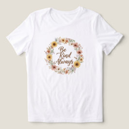 常に優しく ボヘミアン フラワー柄 女性用Tシャツ トライブレンドTシャツ