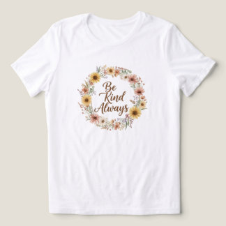 常に優しく ボヘミアン フラワー柄 女性用Tシャツ トライブレンドTシャツ