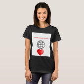 常に優しさを選択 グローブ ハート 女性用Tシャツ Tシャツ (正面フル)