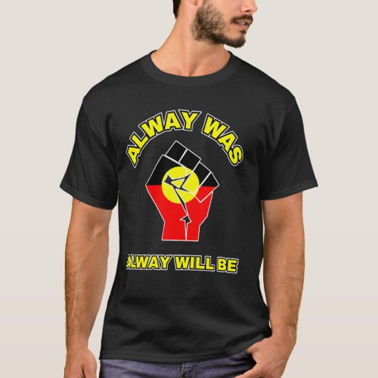 常に先住民の旗オーストラリアの土地 Tシャツ (正面)