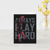 常に全力でプレー カード (黄色い花)