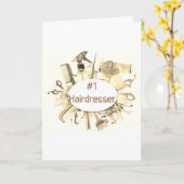 **常に切り取り**理容師または美容師 カード (黄色い花)