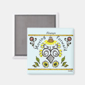 常に前方ひまわりフォークパターン マグネット (正面/裏面)