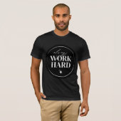常に努力を怠らない モチベーションを高める円形アート Tシャツ (正面フル)