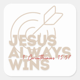 常に勝つステッカー スクエアシール
