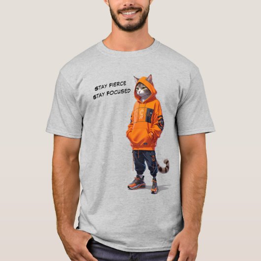 常に厳しく、集中できる – カスタマイズ可能なTシャツ Tシャツ (正面)