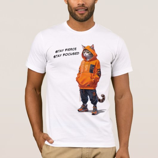 常に厳しく、集中できる – カスタマイズ可能なTシャツ Tシャツ (正面)