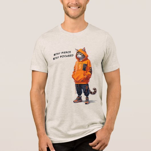 常に厳しく、集中できる – カスタマイズ可能 トライブレンドＴシャツ (正面)