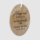 常に及び永久に記念のアクリルの写真のオーナメント オーナメント (正面)