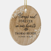 常に及び永久に記念の陶磁器の写真のオーナメント セラミックオーナメント (右)