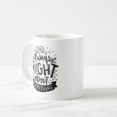 常に右おもしろい皮肉な母 コーヒーマグカップ (正面左)