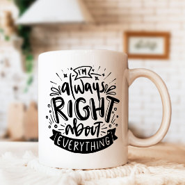 常に右おもしろい皮肉な母 コーヒーマグカップ