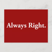 常に右。 ポストカード (正面)