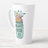 常に喜びを選ぶ カフェラテマグ (左アングル)