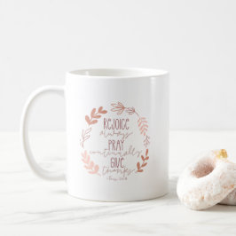 常に喜び、絶えず祈り、感謝しなさい コーヒーマグカップ