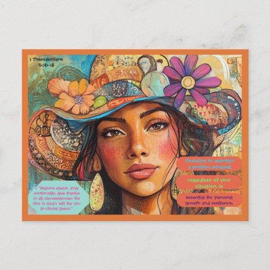 常に喜べ 1テサロニケ5 ポストカード (正面)