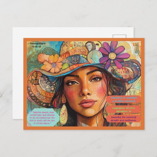 常に喜べ 1 テサロニケ 5 ポストカード (正面/裏面)