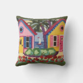 常に夏のチャーム熱帯カラフル クッション (裏面)