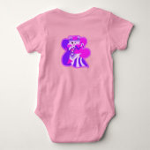 常に女王蜂の赤ちゃん用ボディスーツ ベビーボディスーツ (裏面)