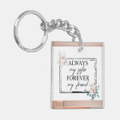 常に姉エレガント妹引用文アクリルキーチェーン キーホルダー (正面左)