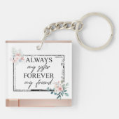 常に姉エレガント妹引用文アクリルキーチェーン キーホルダー (裏面)
